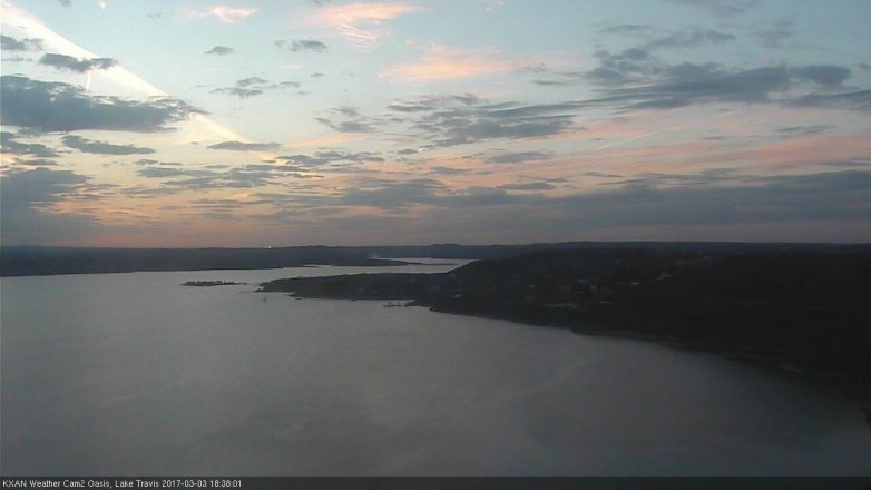 Lake Travis webcam, March 3, 2017 5:45 PM CT
