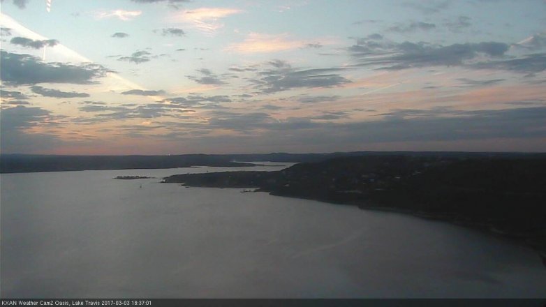 Lake Travis webcam, March 3, 2017 5:50 PM CT