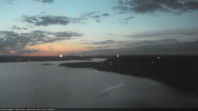 Lake Travis webcam, March 3, 2017 6:30 PM CT