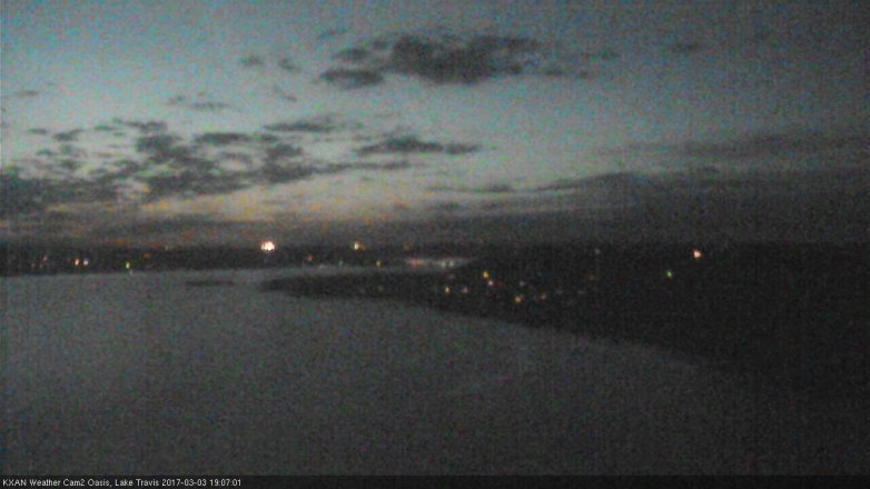 Lake Travis webcam, March 3, 2017 6:35 PM CT
