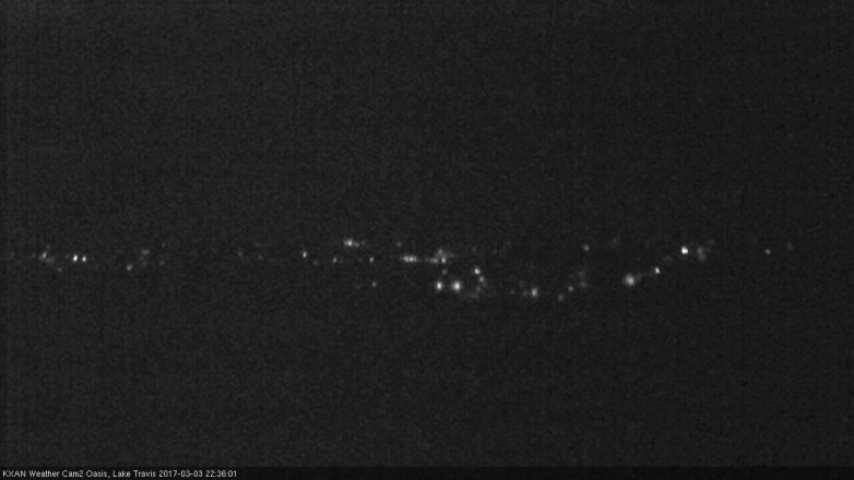 Lake Travis webcam, March 3, 2017 10:00 PM CT