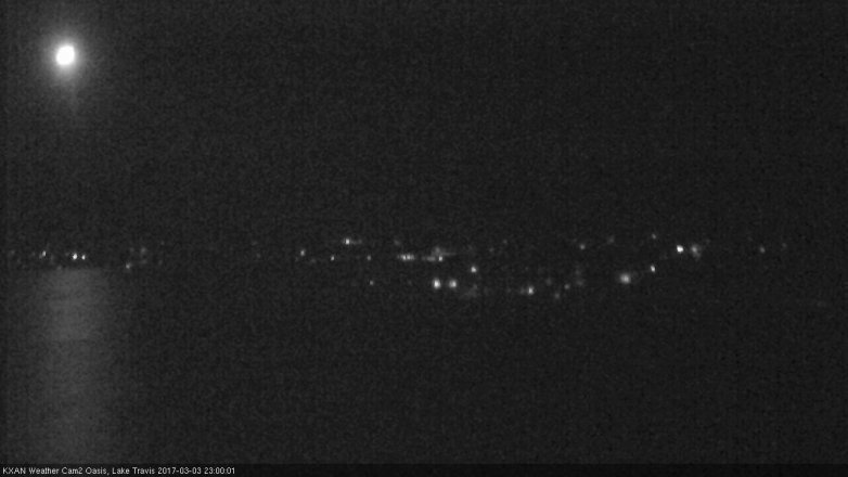 Lake Travis webcam, March 3, 2017 10:30 PM CT