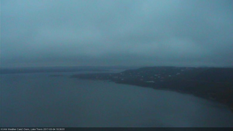 Lake Travis webcam, March 4, 2017 5:55 PM CT