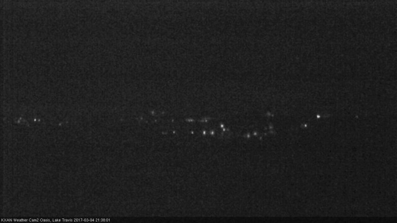 Lake Travis webcam, March 4, 2017 9:00 PM CT
