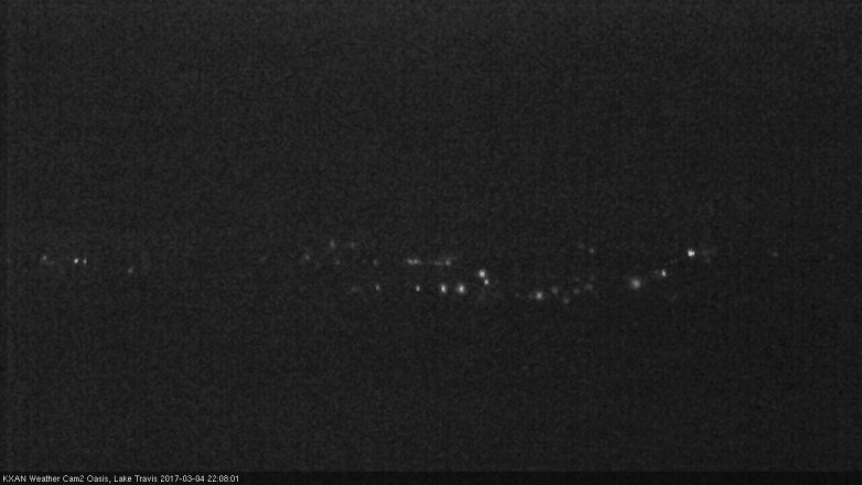 Lake Travis webcam, March 4, 2017 9:30 PM CT