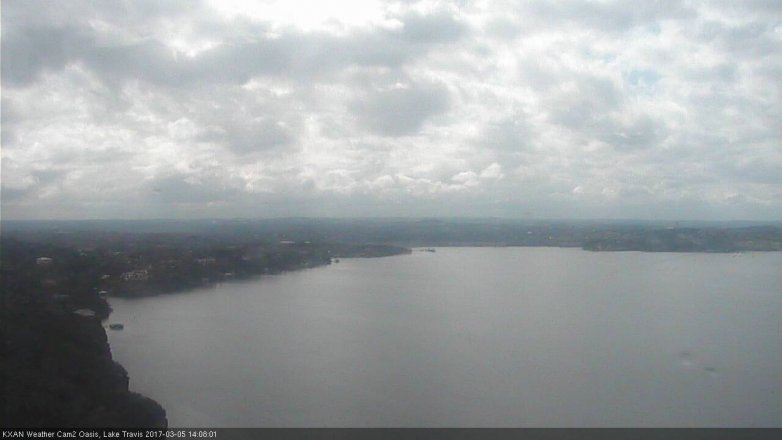 Lake Travis webcam, March 5, 2017 1:15 PM CT
