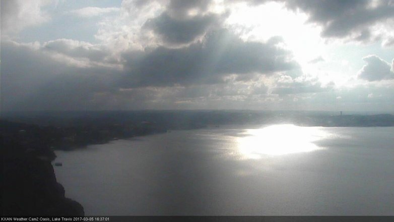 Lake Travis webcam, March 5, 2017 3:45 PM CT