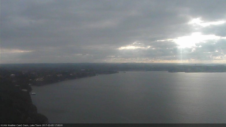 Lake Travis webcam, March 5, 2017 4:25 PM CT