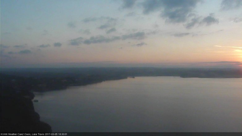 Lake Travis webcam, March 5, 2017 5:45 PM CT