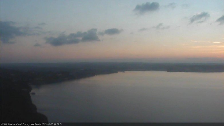 Lake Travis webcam, March 5, 2017 6:05 PM CT