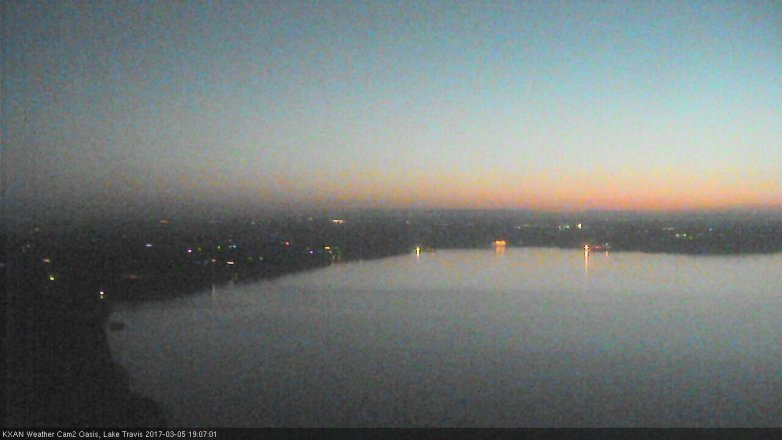 Lake Travis webcam, March 5, 2017 6:10 PM CT