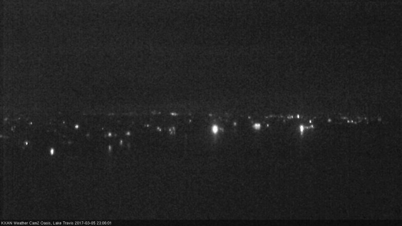 Lake Travis webcam, March 5, 2017 10:30 PM CT