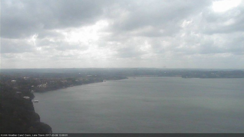 Lake Travis webcam, March 6, 2017 12:30 PM CT