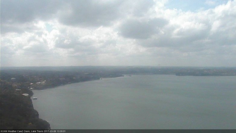Lake Travis webcam, March 6, 2017 12:45 PM CT