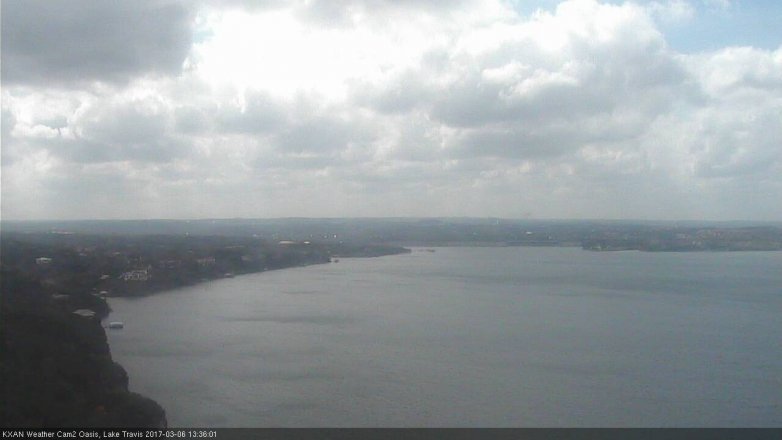 Lake Travis webcam, March 6, 2017 1:05 PM CT