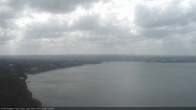 Lake Travis webcam, March 6, 2017 1:10 PM CT