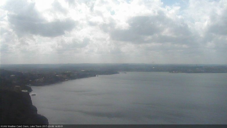 Lake Travis webcam, March 6, 2017 1:15 PM CT