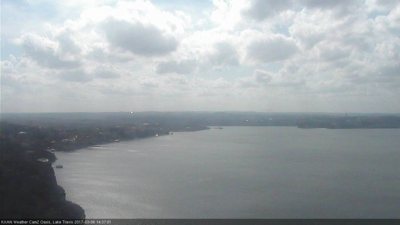 Lake Travis webcam, March 6, 2017 1:40 PM CT