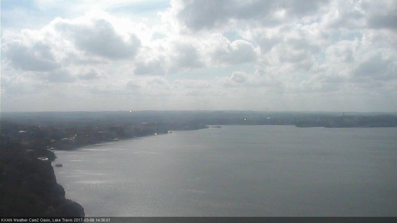 Lake Travis webcam, March 6, 2017 2:00 PM CT
