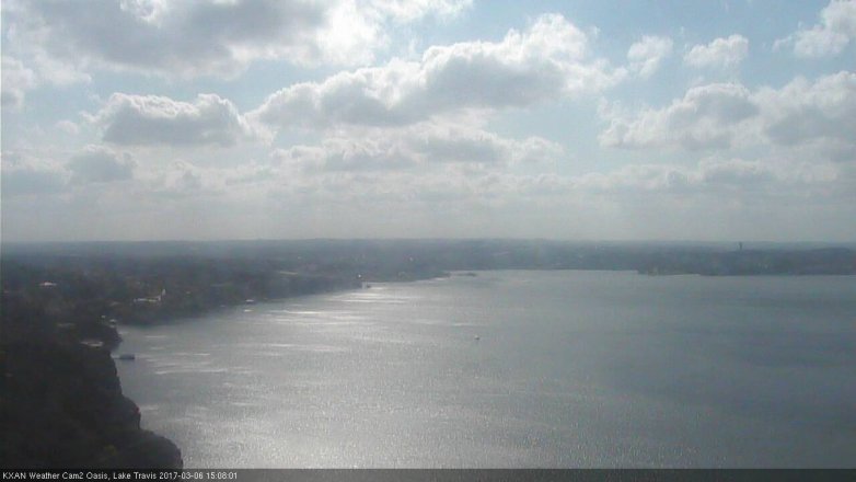 Lake Travis webcam, March 6, 2017 2:15 PM CT
