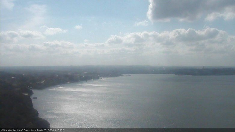 Lake Travis webcam, March 6, 2017 2:25 PM CT
