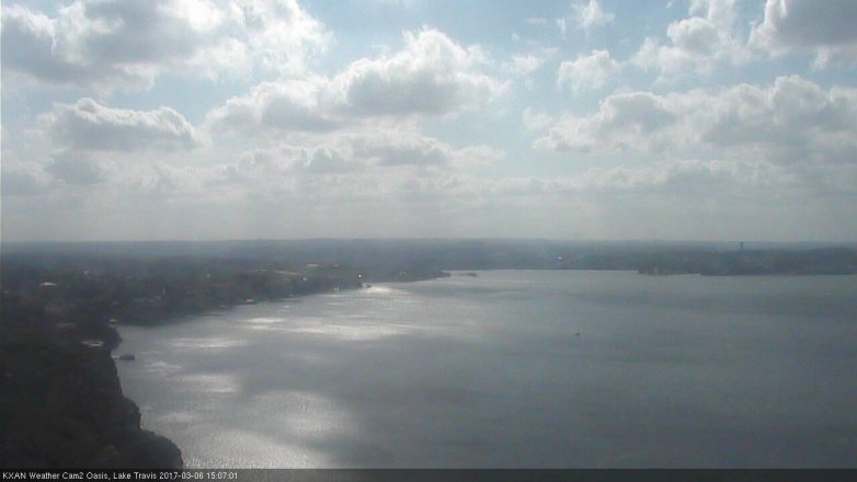 Lake Travis webcam, March 6, 2017 2:35 PM CT