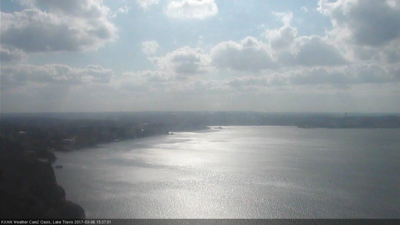 Lake Travis webcam, March 6, 2017 2:50 PM CT