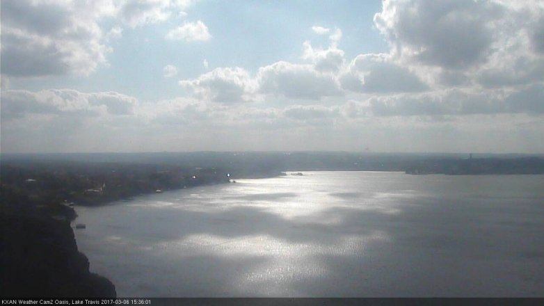 Lake Travis webcam, March 6, 2017 3:05 PM CT