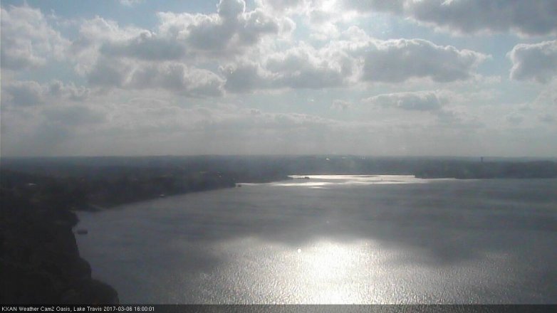 Lake Travis webcam, March 6, 2017 3:10 PM CT