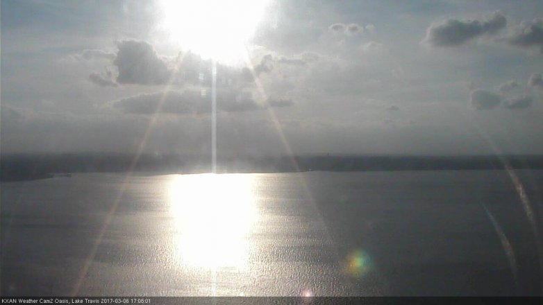 Lake Travis webcam, March 6, 2017 4:40 PM CT