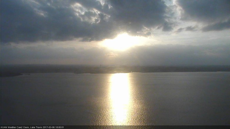Lake Travis webcam, March 6, 2017 5:30 PM CT