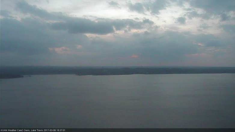 Lake Travis webcam, March 6, 2017 5:45 PM CT