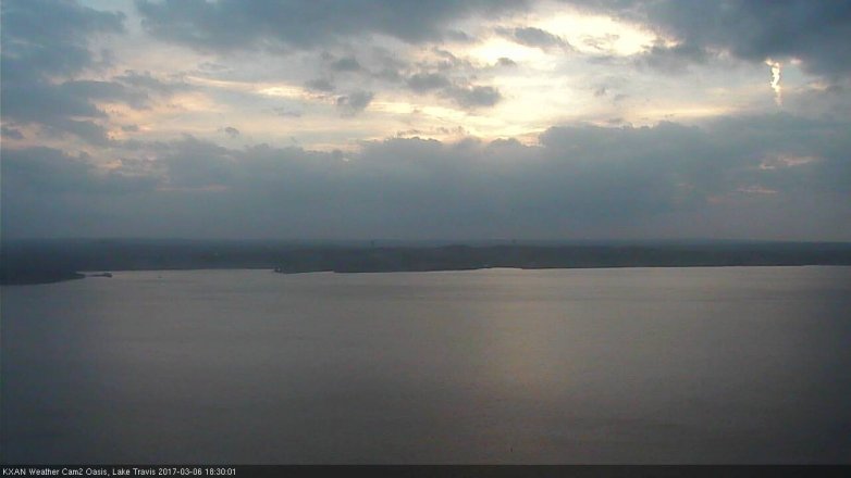 Lake Travis webcam, March 6, 2017 6:00 PM CT
