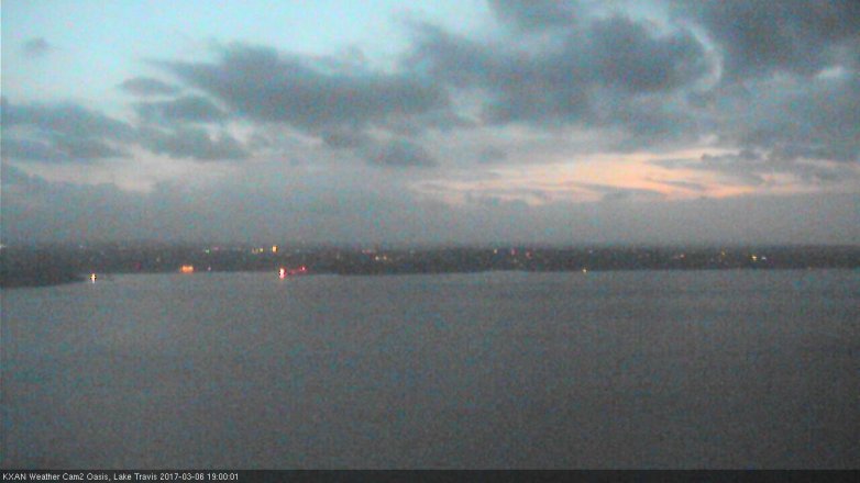 Lake Travis webcam, March 6, 2017 6:05 PM CT
