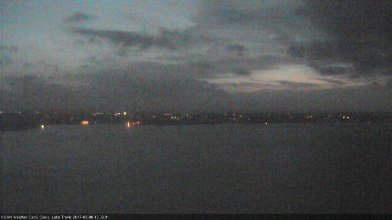 Lake Travis webcam, March 6, 2017 6:15 PM CT