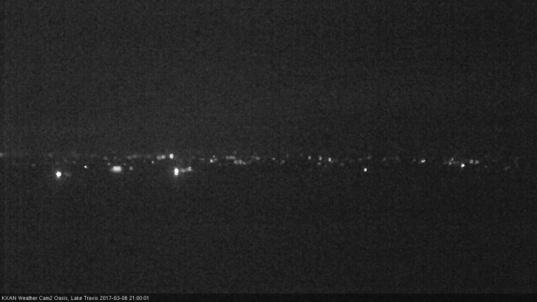 Lake Travis webcam, March 6, 2017 8:30 PM CT