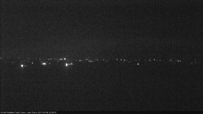 Lake Travis webcam, March 6, 2017 9:10 PM CT