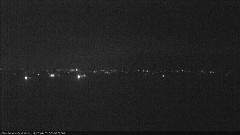 Lake Travis webcam, March 6, 2017 9:20 PM CT