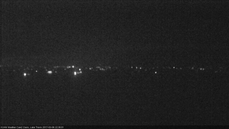 Lake Travis webcam, March 6, 2017 9:50 PM CT