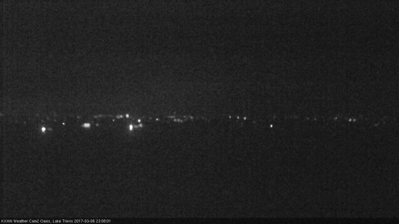 Lake Travis webcam, March 6, 2017 10:25 PM CT