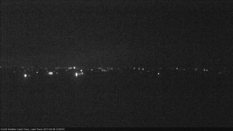 Lake Travis webcam, March 6, 2017 10:30 PM CT