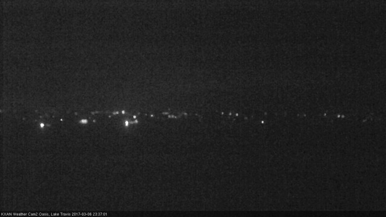 Lake Travis webcam, March 6, 2017 10:45 PM CT