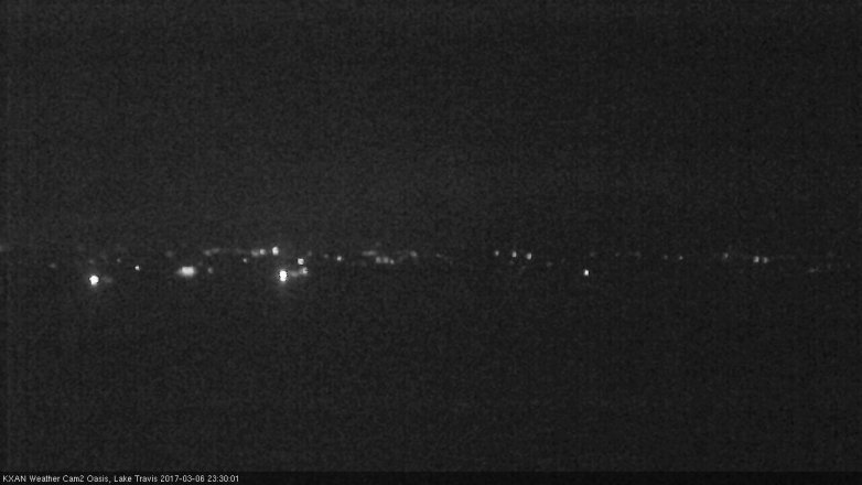 Lake Travis webcam, March 6, 2017 11:00 PM CT