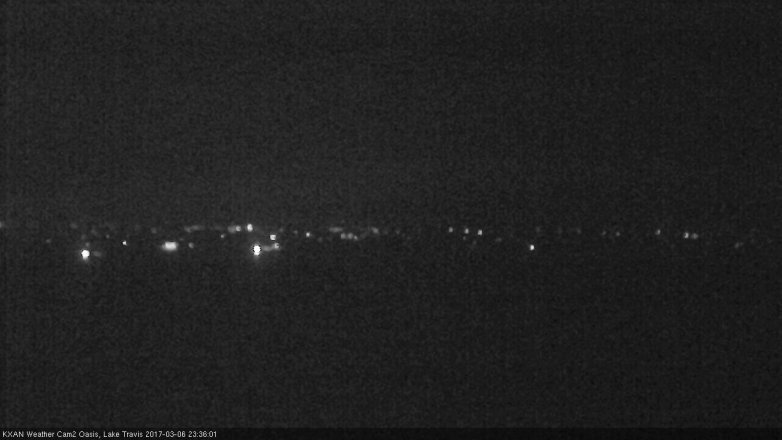 Lake Travis webcam, March 6, 2017 11:05 PM CT