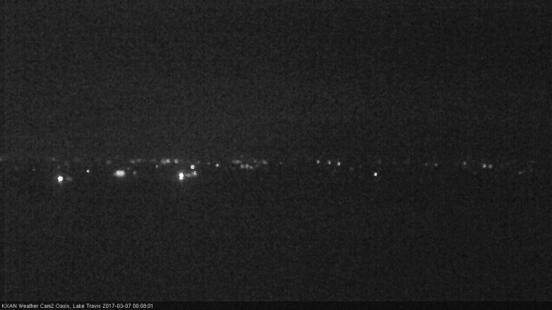 Lake Travis webcam, March 6, 2017 11:15 PM CT