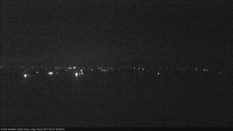 Lake Travis webcam, March 6, 2017 11:20 PM CT