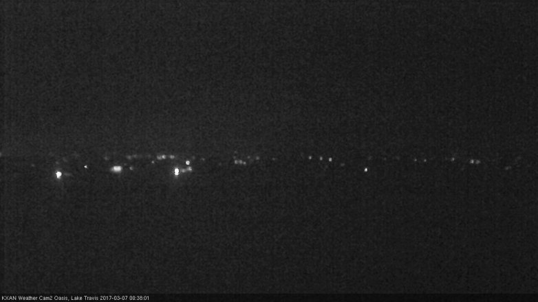 Lake Travis webcam, March 6, 2017 11:50 PM CT