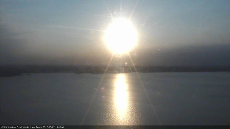 Lake Travis webcam, March 7, 2017 5:25 PM CT