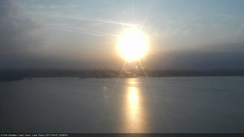 Lake Travis webcam, March 7, 2017 5:40 PM CT