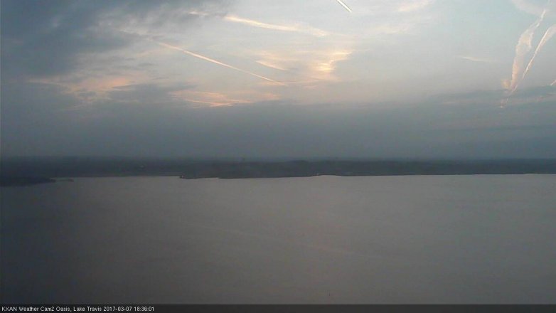 Lake Travis webcam, March 7, 2017 5:50 PM CT